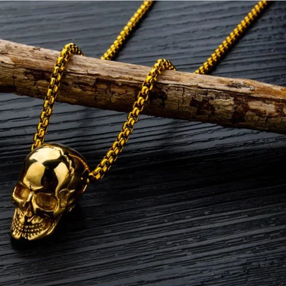 men skull necklace - Picture 1 of 2